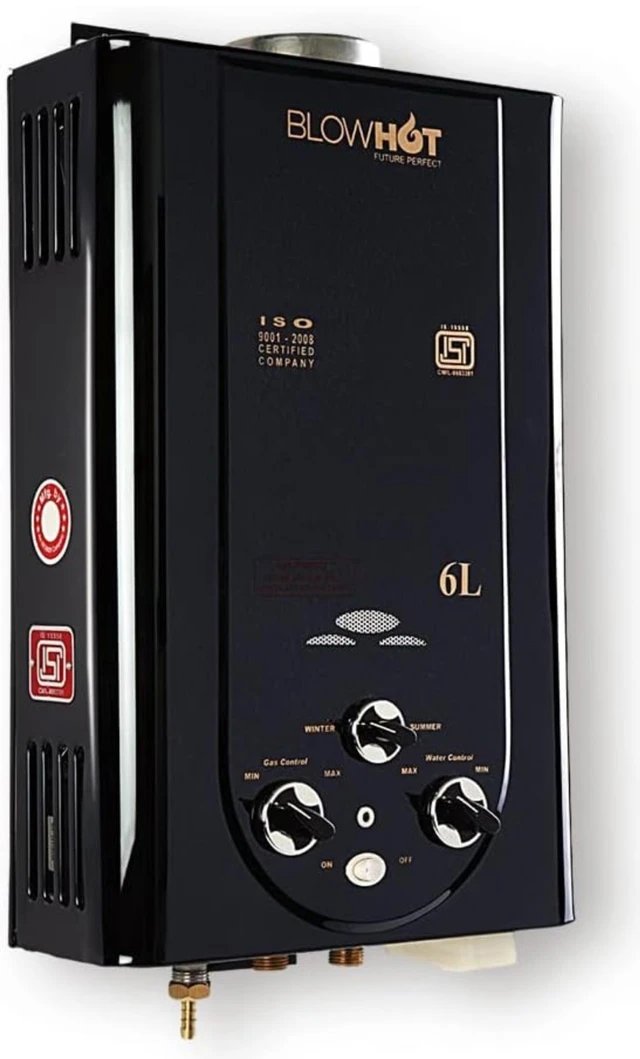BLOWHOT Wall Gas Geyser 6 Litres | Auto Cut-Off | Lpg Gas Water Heater Geyser| Low Gas Consumption | 1 Year General Warranty And 2 Years Warranty On Heat Exchanger (Isi Marked) (Black)- 6 Litres
20%
off
- Black