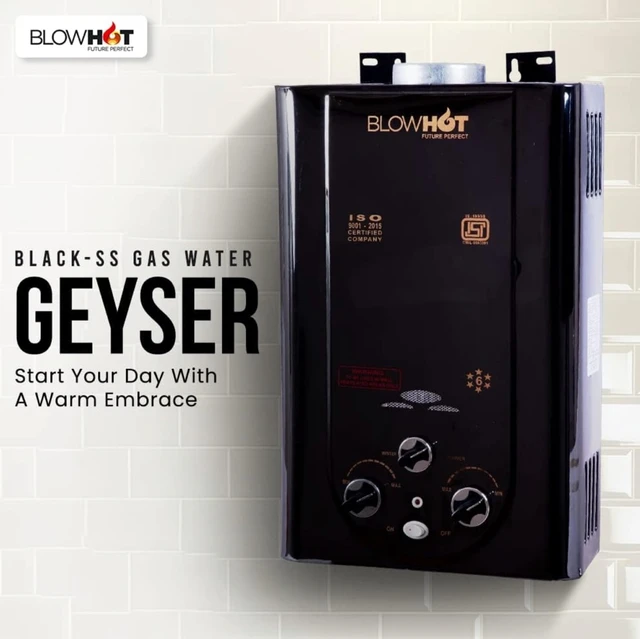 BLOWHOT Wall Gas Geyser 6 Litres | Auto Cut-Off | Lpg Gas Water Heater Geyser| Low Gas Consumption | 1 Year General Warranty And 2 Years Warranty On Heat Exchanger (Isi Marked) (Black)- 6 Litres
20%
off
- Black