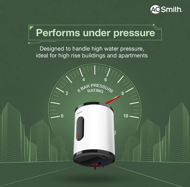 A0SMITH AO Smith Geyser VAS PLUS 15 Litre | 5 Star BEE Rating | Powerful 2KW Water Geyser for Bathroom | 2X Corrosion Resistant | Storage Water Heater | Warranty: 7Yr Tank, 3Yr Heating Element, 2Yr Overall - Alto
