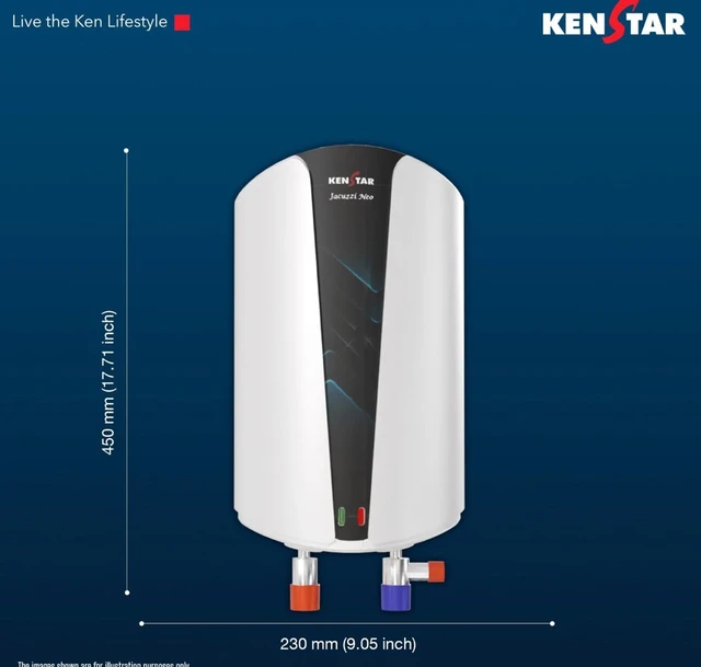 Kenstar Jacuzzi Neo |5.5L|3000-Watts Powerful Heating | Electric Instant Water Heater (Geyser) |High Grade SS Tank with Advanced 4 Level Safety| Rust-Proof| White|
62%
off
- White