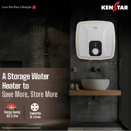 KENSTAR Kenstar Quantum 15-L, 5 Star Rated Storage Square Water Heater with Superior Glassine Coated Tank, Powerful 2000W Heating Element, (White and Orange)
58%
off
- White