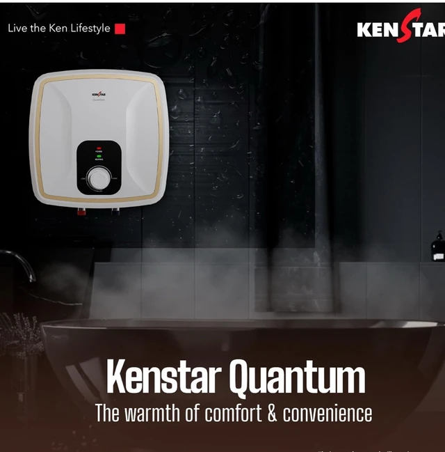 KENSTAR Kenstar Quantum 15-L, 5 Star Rated Storage Square Water Heater with Superior Glassine Coated Tank, Powerful 2000W Heating Element, (White and Orange)
58%
off
- White