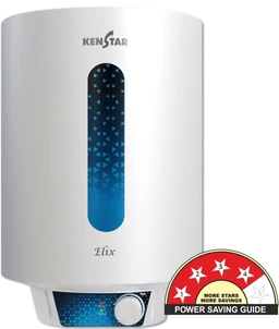 KENSTAR Kenstar ELIX 15L Vertical Storage Water Heater for Home| 4-Star Rated Geyser| Multiple Safety Systems with Advanced 3 Level Safety| White - White