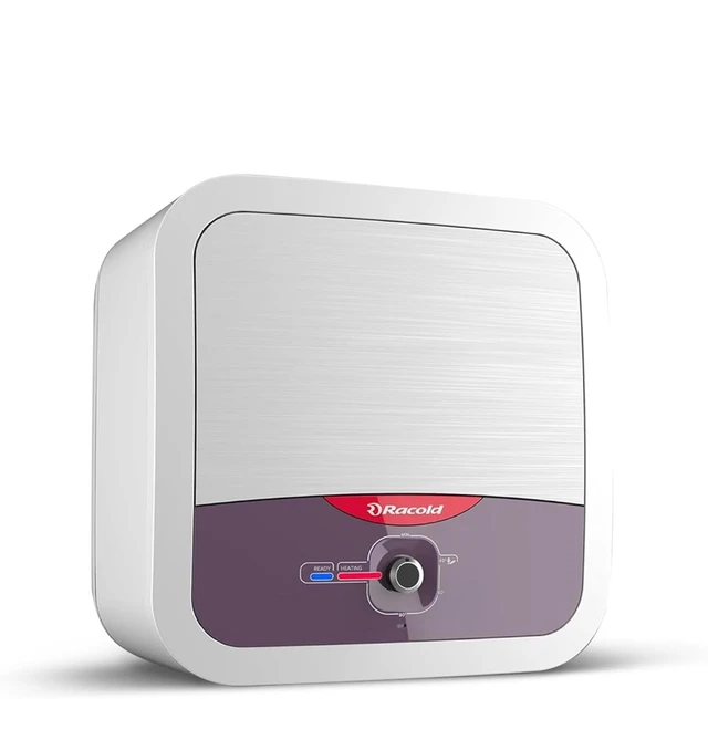 RACOLD Racold Omnis Pro 10L Vertical 5 Star Storage Wall Mount Water Heater(Geyser)With Free Standard Installation&Pipes|Extra Durability With Titanium Enamelled Coating|Shower Ready Indicator|Children Care
