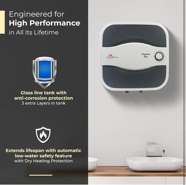 Supremo RR Signature Supremo Plus 25L Storage Water Heater |Glass Line Tank|8 Bar, High Rise Buildings |2 Yr Warranty on Product & 6 Yr on Tank by RR | Free Installation & Pipes
56%
off
- White