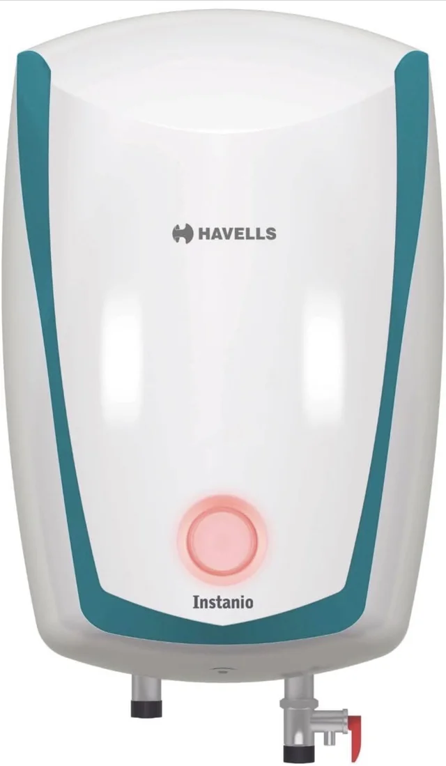 Havells Instanio 10L Storage Water Heater(Geyser)|Faster Heating|Safer to use|Saves electricity|Engineered for Hard Water|Color Changing LED Indicator|Anti Rust Tank|Mcoloy Heating Element (2000W) - White
