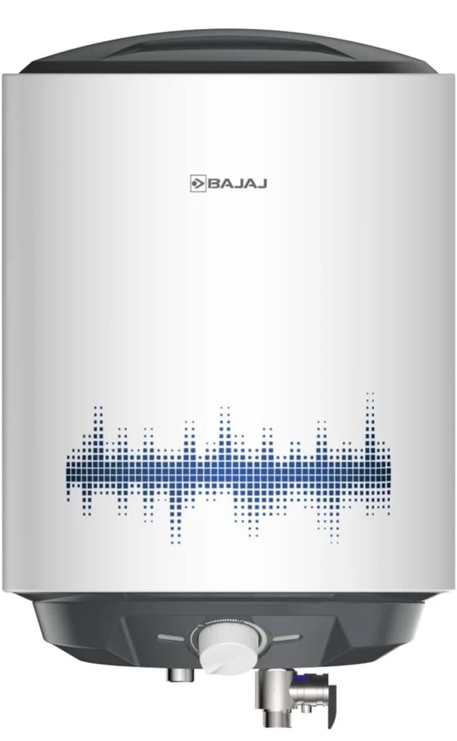 Bajaj Shield Series New Shakti 25L Storage Wall Mount Water Heater for Home, 5-Star Rated Geyser, Child Safety Mode, 10-Year Tank, 6-Year Element, 4-Year Product Warranty (White & Grey) - Silver Chalice