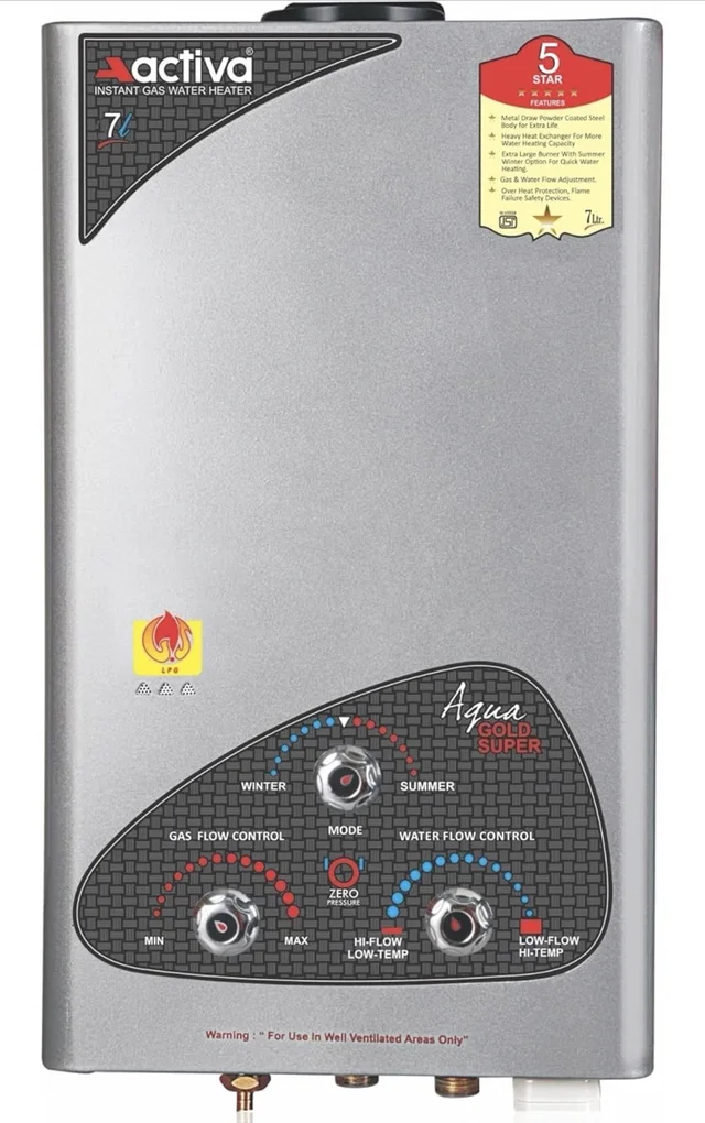 ACTIVA 6L Instant Gas Water Heater | Advanced Multilayered Safety | ISI Certified Gas Geyser | 5 Star Energy Saving | Auto Cut Off | Anti Rust Body | Fast Heating for Bathroom Use
11%
off