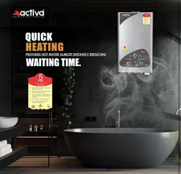 ACTIVA 6L Instant Gas Water Heater | Advanced Multilayered Safety | ISI Certified Gas Geyser | 5 Star Energy Saving | Auto Cut Off | Anti Rust Body | Fast Heating for Bathroom Use
11%
off