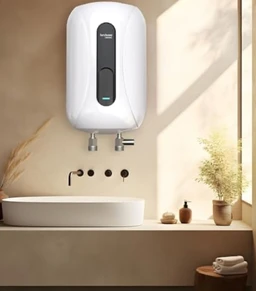 HINDWARE SMART Hindware Smart Appliances IMMEDIO x 5.5L Instant Water Geyser | High Grade Stainless-Steel Tank | I-Thermostat Feature & Pressure Release Valve (White & Black)
52%
off
- White