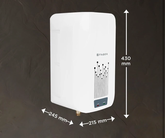 Faber Zippy Instant Geyser 5.9 Litre| 3000W | Free Pipe & Installation | Energy Efficient |5Yr Tank, 3Yr Heating Element 2 Yr Product Warranty by Faber| Suitable for Kitchen & Bathroom | FWG Zippy 5.9 - White