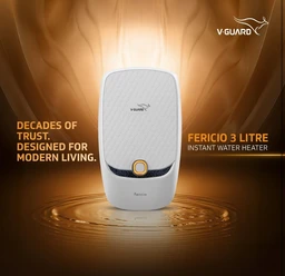 V-Guard Fericio Geyser 3 Litre Instant Water Heater | Elegant Color Changing LED Rings | 3000 W Powerful Heating | Suitable For Kitchen & Bathroom | 5 Year Inner Tank Warranty by V-Guard | White
Amazon's Choice - White