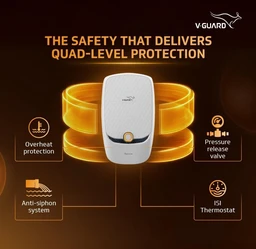 V-Guard Fericio Geyser 3 Litre Instant Water Heater | Elegant Color Changing LED Rings | 3000 W Powerful Heating | Suitable For Kitchen & Bathroom | 5 Year Inner Tank Warranty by V-Guard | White
Amazon's Choice - White