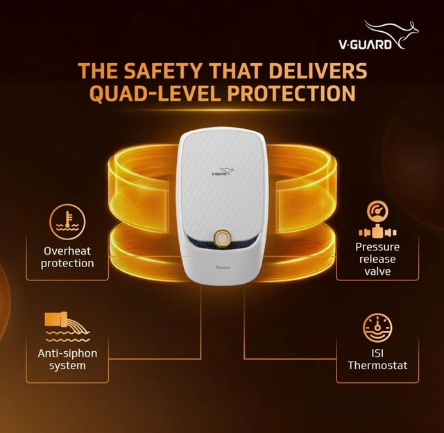 V-Guard Fericio Geyser 3 Litre Instant Water Heater | Elegant Color Changing LED Rings | 3000 W Powerful Heating | Suitable For Kitchen & Bathroom | 5 Year Inner Tank Warranty by V-Guard | White
Amazon's Choice - White