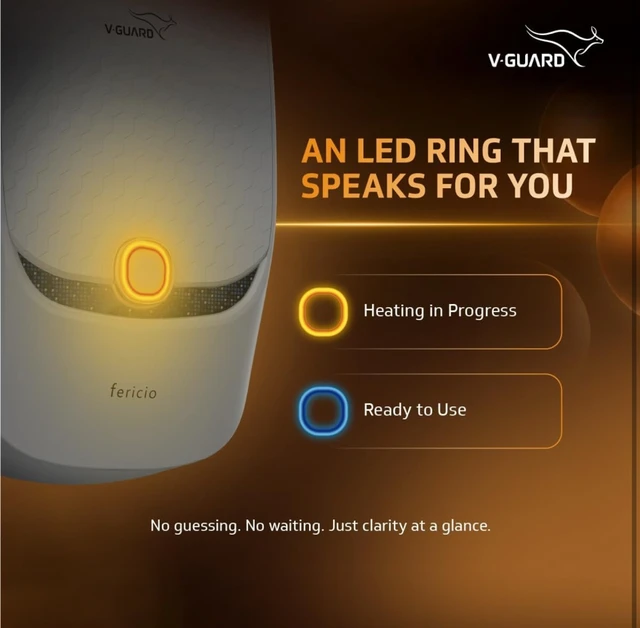V-Guard Fericio Geyser 3 Litre Instant Water Heater | Elegant Color Changing LED Rings | 3000 W Powerful Heating | Suitable For Kitchen & Bathroom | 5 Year Inner Tank Warranty by V-Guard | White
Amazon's Choice - White