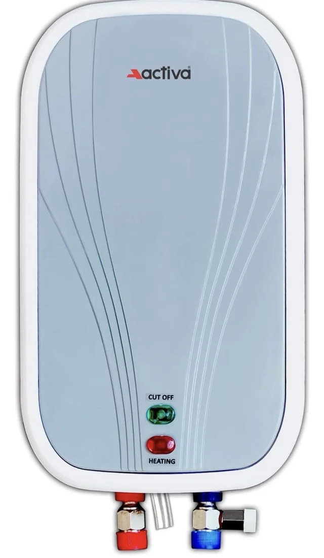 ACTIVA Volcano 3L Instant Water Heater Geyser | 3000W ISI Marked Copper Heating Element | 304L Stainless Steel Tank with Anti-Rust Coating | Auto Cut-Off Safety | ABS Body | 5 Years Warranty