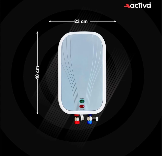ACTIVA Volcano 3L Instant Water Heater Geyser | 3000W ISI Marked Copper Heating Element | 304L Stainless Steel Tank with Anti-Rust Coating | Auto Cut-Off Safety | ABS Body | 5 Years Warranty