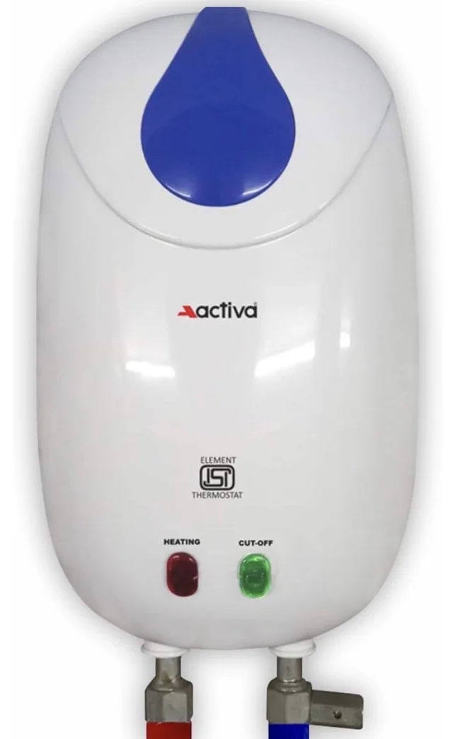 Activa ACTIVA 1 Ltr Instant 3 Kva Special Anti Rust Coated Tank Wall Mounted Geyser With Full Abs Body With 5 Year Warranty Premium - White
