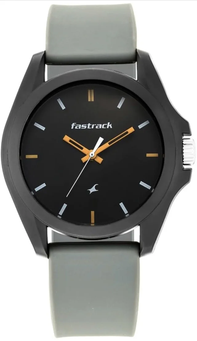Fastrack Tees Analog Grey Dial Unisex-Adult Watch-68011PP08