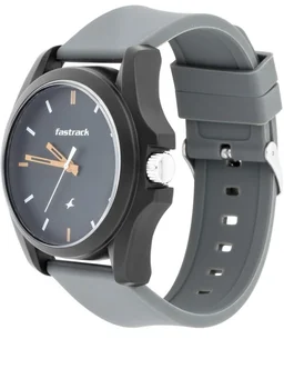 Fastrack Tees Analog Grey Dial Unisex-Adult Watch-68011PP08