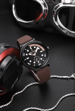 Daniel Hechter Paris Auber Collection Analog Quartz Watch for Men with Round Gloss Dial, Small Seconds Sub-Dial & Silicone Strap