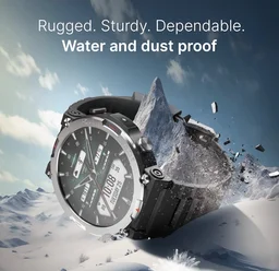 CrossBeats Everest 2.0 | Latest 2026 Smart Watch for man | 1.43" AMOLED Always ON Display Bluetooth Calling Rugged Outdoor Smartwatch | Upto 15 Days Battery Life 100+ Sports Mode Flash Light (Black) - Black