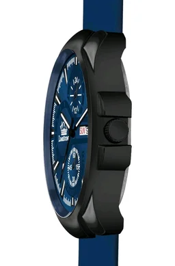 LIMESTONE Men’s Analog Quartz Watch with Day & Date Display, Leather/Silicone Strap – Casual & Formal Wrist Watch for Men - Cornflower Blue