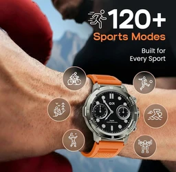 GOBOULT Newly Launched Tuff Hawk Smart Watch 1.39'' HD Display, BT Calling, Working Crown, 150+Watchfaces, 450 Nits Brightness, AI Voice Assistant, SpO2 Monitoring (Green) (Green) - Pine Green