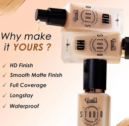 Glam 21 Glam21 4-in-1 Makeup Kit | Primer, HD Matte Foundation-Sand-03, 2 in 1 HD Compact Powder- Fairy Tale -01 & HD Concealer -Light Ivory-01| Full Coverage, Long-Lasting Wear & Waterproof | Smooth, Lightweight & Buildable Coverage for Daily Face Makeup Combo (MAKEUPCOMBO-233)
29%
off
