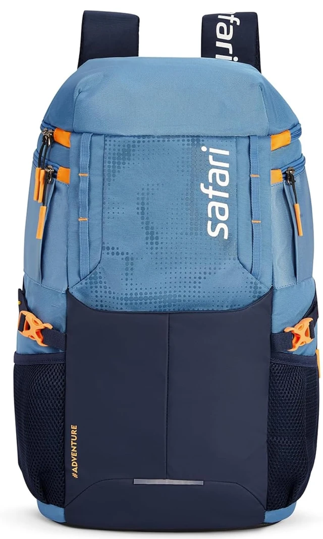 Safari Quest 2, 45L Overnighter Rucksack Laptop Bag, Top Opening, Wet Pouch, Compression Straps, Large Size Travel Bag, Ideal For 3-4 Days Staycations, Hiking, Trekking, Outdoor Activities - Royal Blue