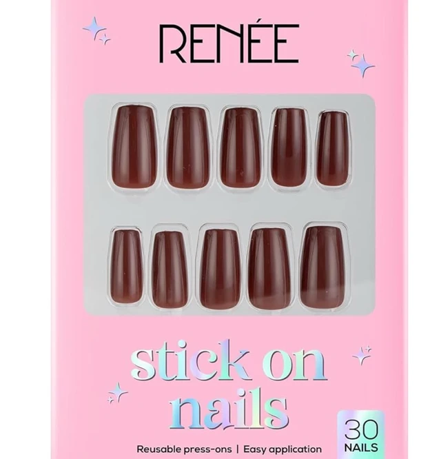 RENEE Stick On Nails Glossy Nails 10| 30 Reusable Artificial Fake Nail Set| Lightweight & Long Lasting| Easy To Use| Quick Fix For Festivals & Special Occasions
17%
off