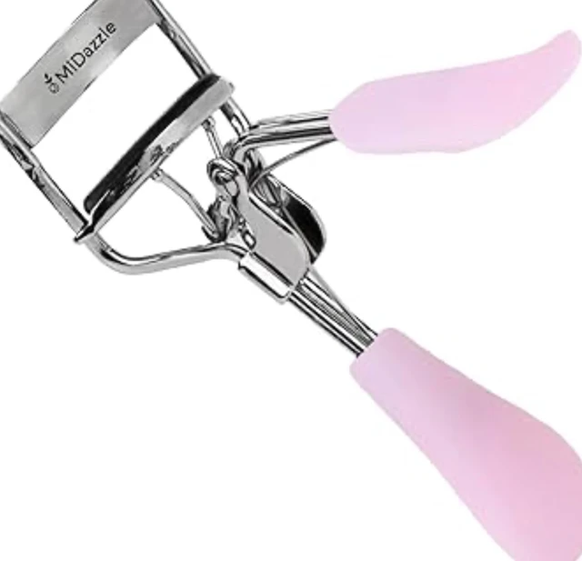 Midazzle Premium Eyelash Curler For Women - Suitable for all eye shapes | Offers Perfect Curls | Comfortable to Hold | Elegant Design | An Eye Makeup Tool Comes with silicon base - Pink (MIEL3102)