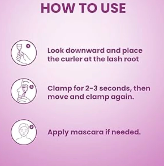 Midazzle Premium Eyelash Curler For Women - Suitable for all eye shapes | Offers Perfect Curls | Comfortable to Hold | Elegant Design | An Eye Makeup Tool Comes with silicon base - Pink (MIEL3102)