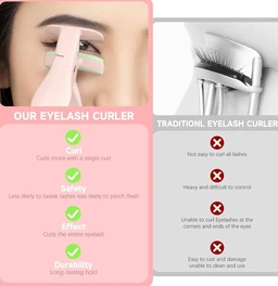 MAYCREATE® 3Pcs Eyelash Curler Set, Quick Eyelashes Curlers for Hard Lashes, Mini Eye Lash Curler Corner Lashes Clamp, Long Lasting, Works on Small Inner and Outer Eyelashes, Lifts & Defines