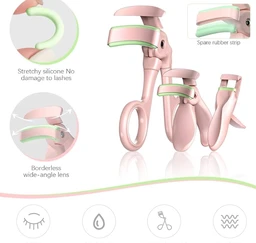 MAYCREATE® 3Pcs Eyelash Curler Set, Quick Eyelashes Curlers for Hard Lashes, Mini Eye Lash Curler Corner Lashes Clamp, Long Lasting, Works on Small Inner and Outer Eyelashes, Lifts & Defines