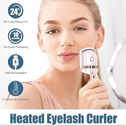 Eyelash Curler, Electric Heated Eyelash Curlers, USB Rechargeable Heated Lash Curler With 2 Heating Modes, Eye Lash Curler For Women, Handheld Eyelash Heated Curler For Natural Lashes