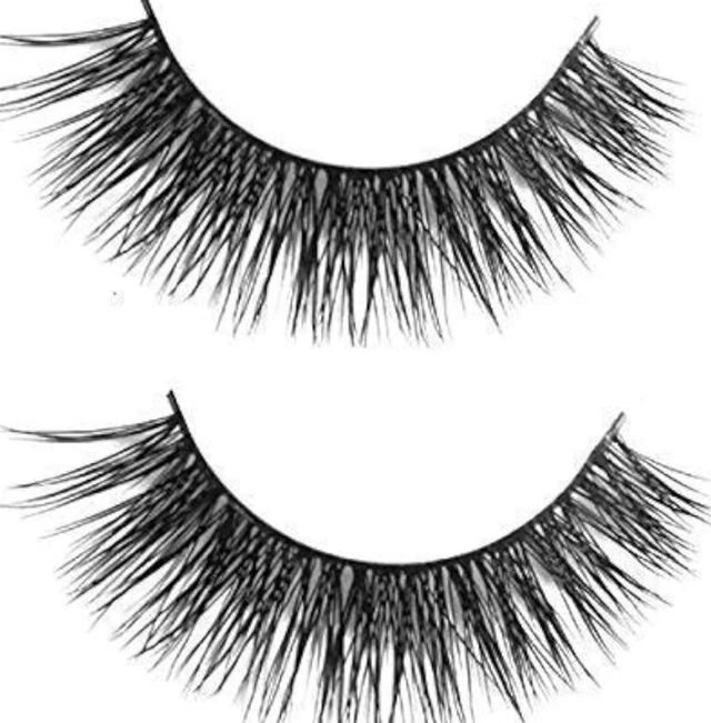 5 Pieces Eyelashes with Eyelash Glue and Eyelash Curler (Black)
