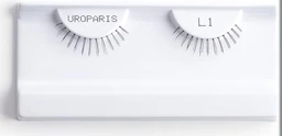 Uroparis L1 Eyelashes for Women — Tapered Handmade Eye Lashes | Lightweight False Lashes with Premium Virgin Hair | Invisible Band | For Glam Look & Enhance Beauty (Black) - 1 Pair