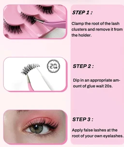 Mayklen Self Adhesive False Eyelashes Natural Look - 10 Pairs, Wispy Faux Mink Eye Lashes For Women Cat Eye Fake Lashes Volume Strip False Eyelash Extension DIY Half Lashes For Women