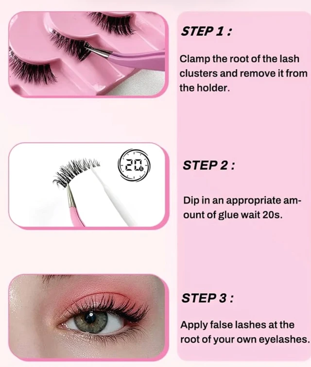 Mayklen Self Adhesive False Eyelashes Natural Look - 10 Pairs, Wispy Faux Mink Eye Lashes For Women Cat Eye Fake Lashes Volume Strip False Eyelash Extension DIY Half Lashes For Women