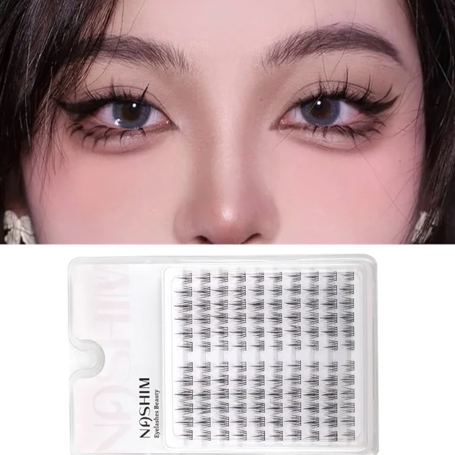 MAYCREATE® 120pcs Lash Clusters DIY Eyelash Extensions for Women, Cluster Lashes Wispy False Eyelashes 9-11MM Mixed, Natural Long Individual Flare Lashes Cluster False Eyelashes.