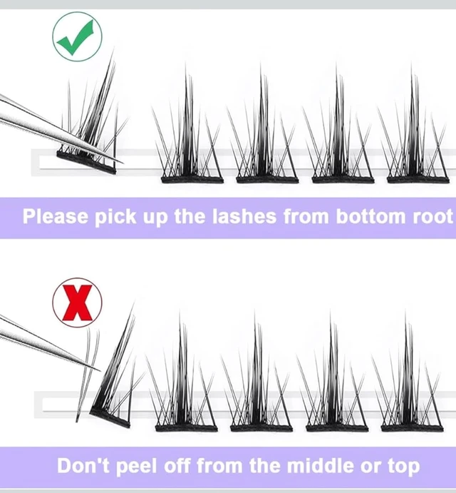MAYCREATE® 120pcs Lash Clusters DIY Eyelash Extensions for Women, Cluster Lashes Wispy False Eyelashes 9-11MM Mixed, Natural Long Individual Flare Lashes Cluster False Eyelashes.