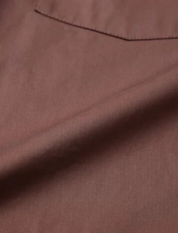 The Souled Store Utility Shirt: Merlot Men and Boys Long Sleeve Spread Collar Button Front Brown Solid Cotton Regular Utility Shirt - 2XL