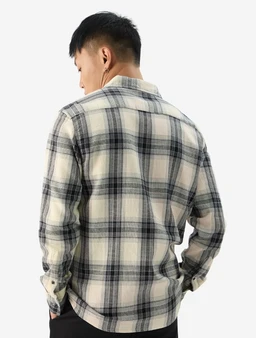 The Souled Store Plaid: Waffle Black Men and Boys Long Sleeve Collared Neck Button Front Regular Fit Cotton Shirts - S, Beige and Black