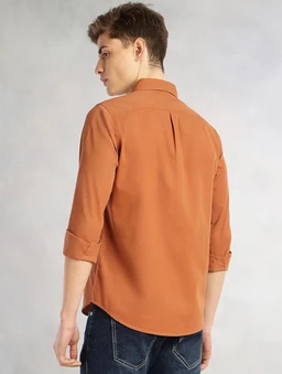Thomas Scott Men's Cricket Club Collection Slim Fit Casual Shirt | 100% Cotton Twill | Long Sleeves | Spread Collar - M