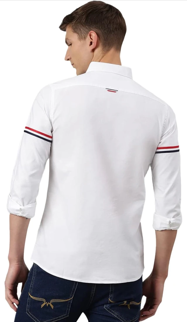 Thomas Scott Men's Cotton Slim Fit Shirt - 2XL, White