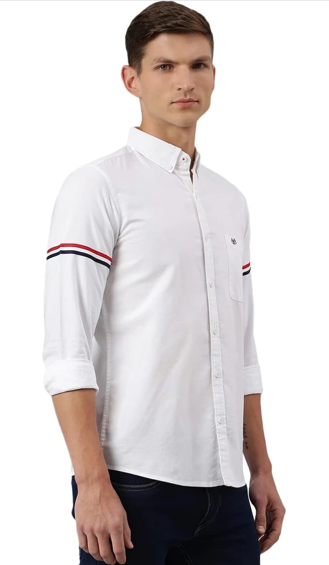 Thomas Scott Men's Cotton Slim Fit Shirt - 2XL, White