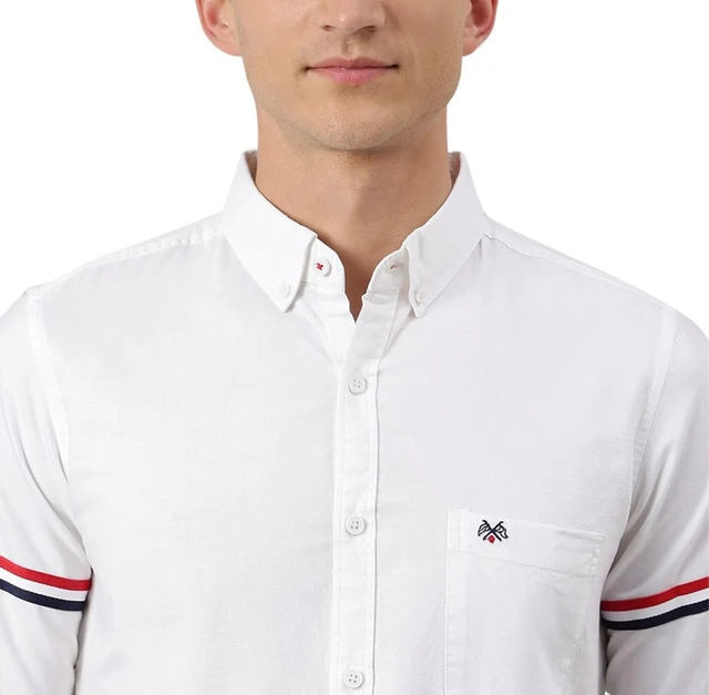 Thomas Scott Men's Cotton Slim Fit Shirt - 2XL, White