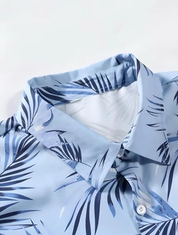 DHRUVI TRENDZ Men’s Tropical Printed Shirt | Hawaiian Beach Wear Summer Shirt for Men | Lightweight Breathable Casual Half Sleeve Button Down Shirts - XS