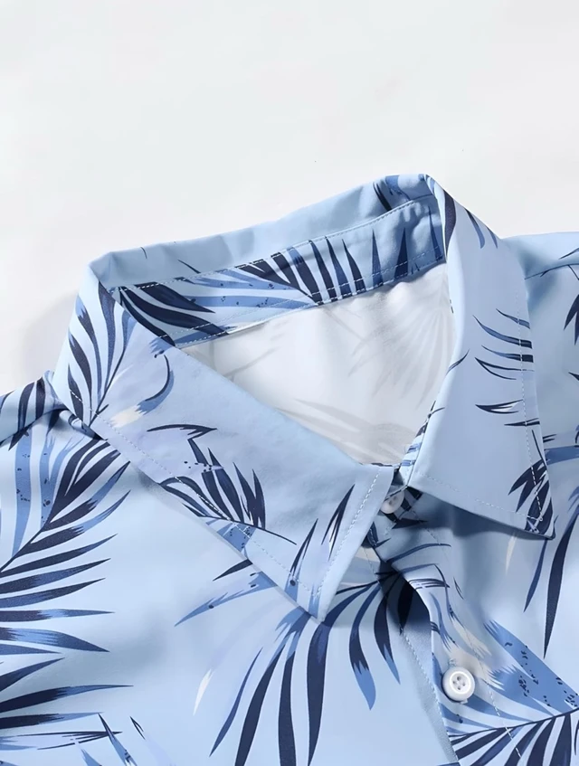 DHRUVI TRENDZ Men’s Tropical Printed Shirt | Hawaiian Beach Wear Summer Shirt for Men | Lightweight Breathable Casual Half Sleeve Button Down Shirts - XS